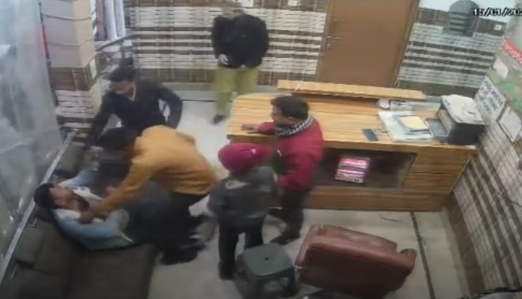 The attacker brutally beat the young man.
