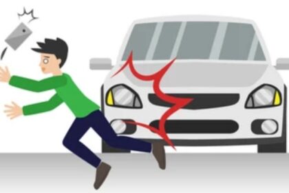 car hit the young man.