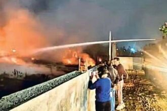 कूड़ा डंपिंग साइट में आग