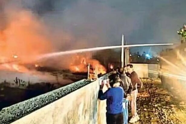 कूड़ा डंपिंग साइट में आग