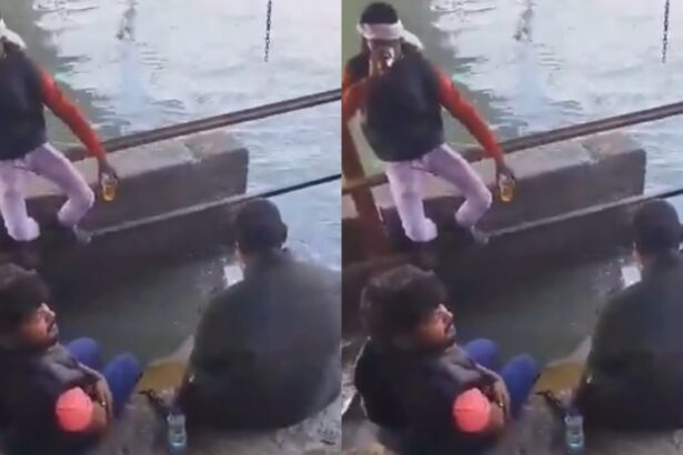 गंगा तट पर शराब