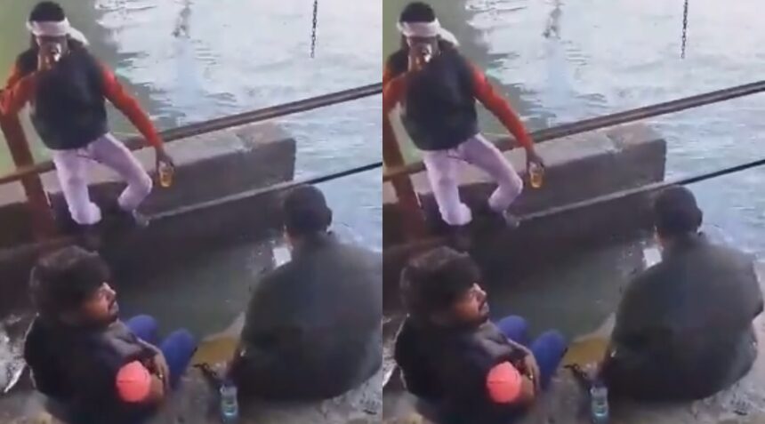 गंगा तट पर शराब